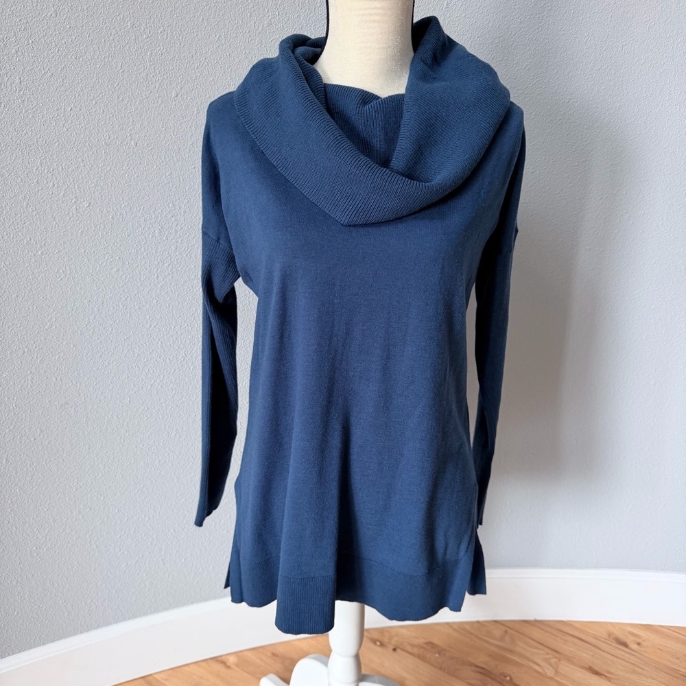Caslon Navy Cowl Neck 3-in-1 Tunic Sweater